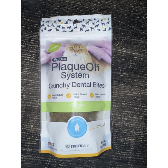 Proden PlaqueOff Cat System Crunchy Dental Bites 3 Ounces - Picture 1 of 2